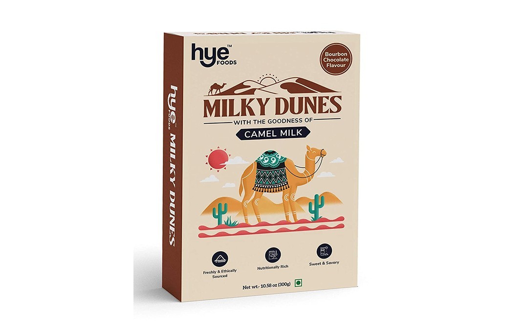 Hye Foods Milky Dunes Camel Milk Bourbon Chocolate Flavour   Box  300 grams
